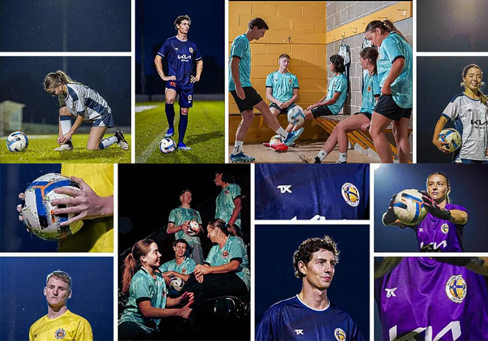 TradexCo teams in action wearing custom kits